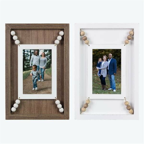 Youngs 4 x 6 in. Wood Photo Frame, Assorted Color - 2 Piece 11144